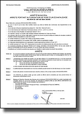 Arrêté municipal portant autorisation de pose d'un échafaudage rue Jean JAURÈS du 7 mai au 5 juin 2024