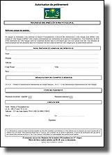 Autorisation de prélèvement - Accueil de loisirs 2026