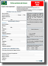 Fiche sanitaire de liaison - Accueil de loisirs 2025