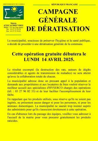 Campagne générale de dératisation