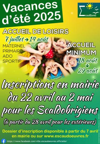 Inscriptions pour l'Accueil de Loisirs d'été