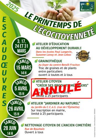 Le printemps de l'écocitoyenneté : Nettoyage citoyen de l'ancien cimetière