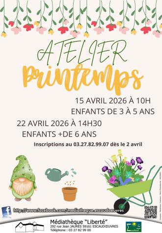 Atelier de printemps pour les 3 à 5 ans