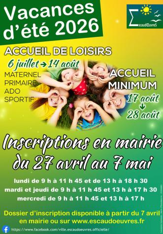 Inscriptions pour l'Accueil de Loisirs d'été