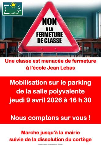 Mobilisation contre la fermeture d'une classe