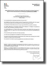 Arrêté préfectoral portant nomination des membres des commissions de contrôle chargés de la régularité des listes électorales