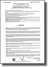 Arrêté municipal portant sur l'interdiction de l'arrêt et du stationnement rue des Fossés