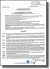 Arrêté municipal portant autorisation permanente d'occuper le domaine public pour la société E.I.T.F.