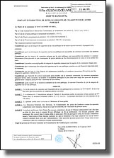 Arrêté municipal portant interdiction de jeter les mégots de cigarettes sur la voie publique
