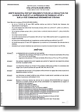 Arrêté municipal portant réglementation de la circulation par la mise en place et la suppression de panneaux 