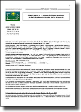 Procès-verbal de la réunion du conseil municipal du 30 avril 2007