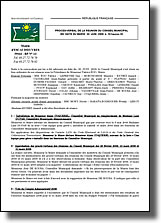Procès-verbal de la réunion du conseil municipal du 30 juin 2009