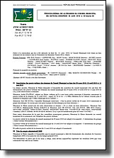 Procès-verbal de la réunion du conseil municipal du 18 juin 2010