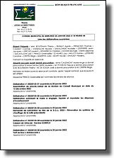 Liste des délibérations examinées lors de la réunion du conseil municipal du 25 janvier 2023