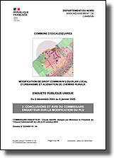 Conclusions et avis du commissaire enquêteur sur la modification du P.L.U.