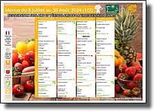 Menus A.L.S.H. de juillet et août 2024