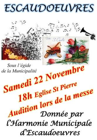 Concert de Sainte-Cécile de l'Harmonie Municipale d'Escaudœuvres