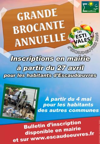 Inscription pour la brocante annuelle