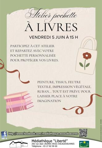 Atelier pochette à livres