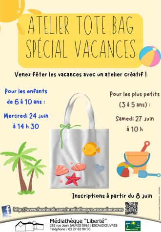 Atelier tote bag (6-10 ans)