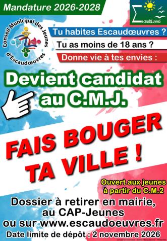 Ouverture des candidatures pour le conseil municipal des jeunes