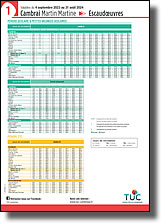 Guide horaire des bus de la ligne 1 pour l'année 2023-2024