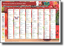Menus A.L.S.H. de juillet et août 2026